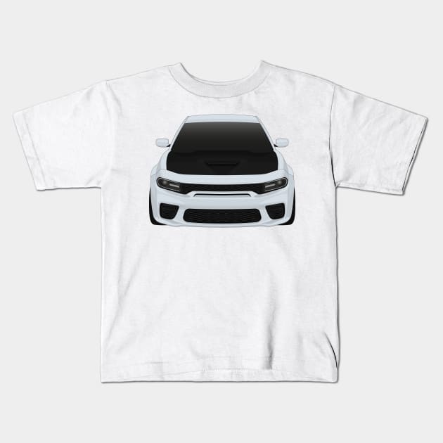 Charger Widebody Smoke-show + black hood Kids T-Shirt by VENZ0LIC